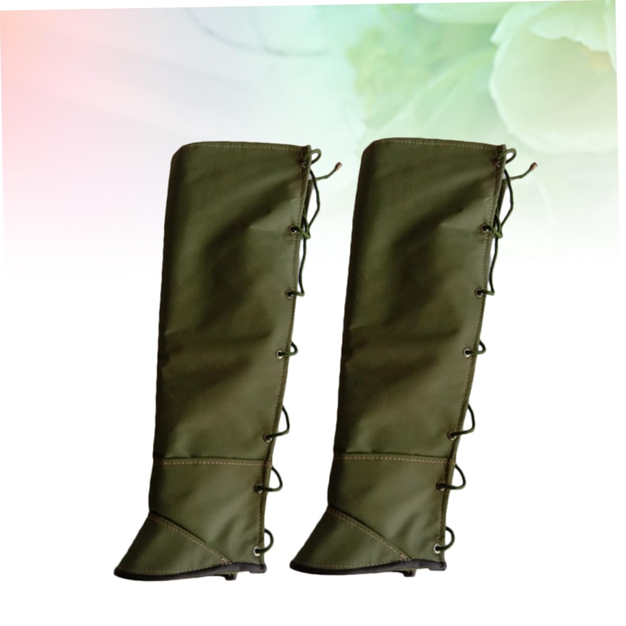 Toyvian Guêtres de Protection pour Jambes Vertes en Toile, Anti-Rayures