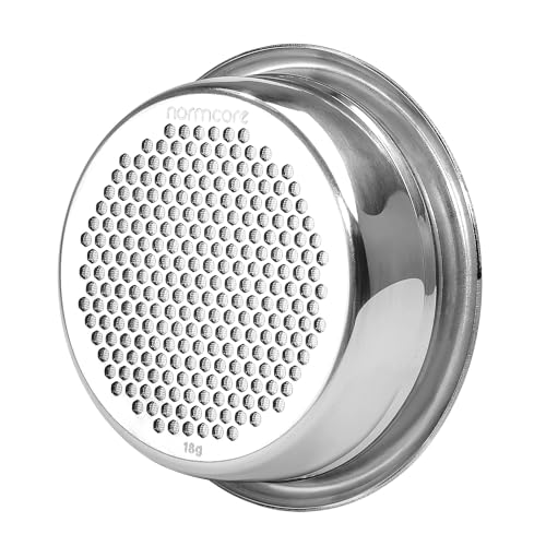 Normcore Cesta de precisión de alta extracción de 58 mm, cesta de filtro de micro tamiz de 18 g, cesta de portafiltro de doble capa, acero inoxidable 304, 0,8 mm de grosor, viene con una pantalla de