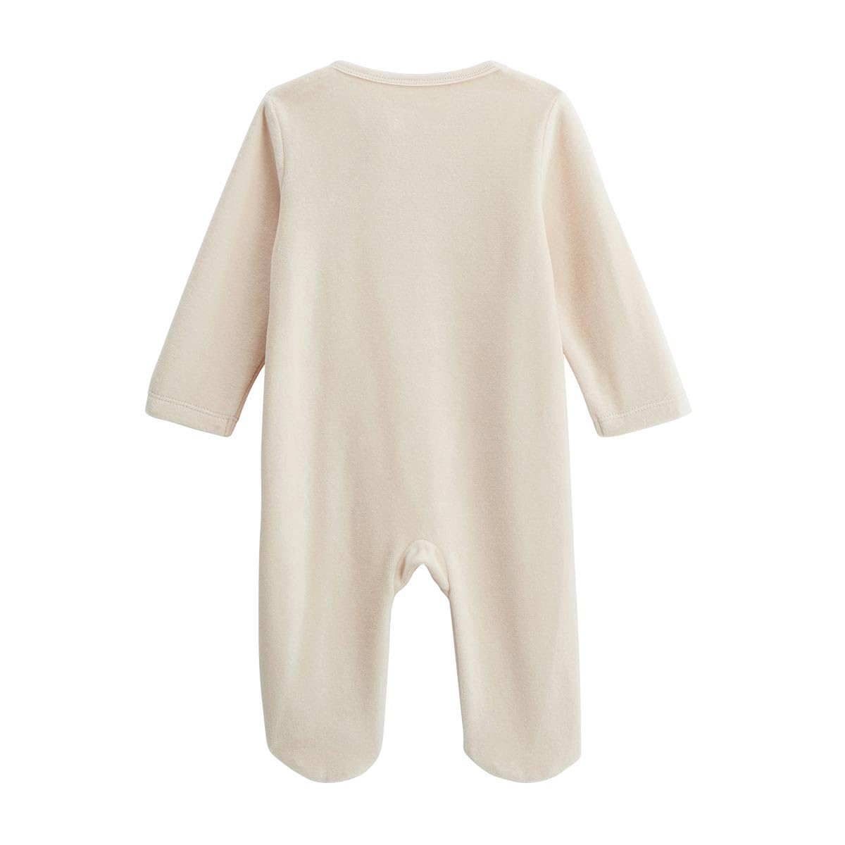 Petit Béguin - Lot de 2 pyjamas bébé en velours ouverture zippée Perle
