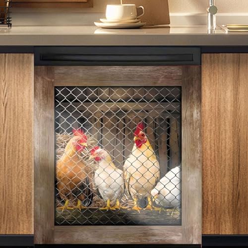 23 W x 26 H inches Dishwasher Cover Decorative Magnet Rooster Kitchen Dishwasher Covers for The Front Dishwasher Door Magnet image 4