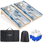 Pennpliy 4'x2' Solid Wood Cornhole Board Set, Corn Hole Boards Set, Lightweight Corn Hole Set Includes 2 Cornhole Boards, 8 Cornhole Bean Bags & Carry Case for Outdoor Games (CH27 4'x2' Cornhole Set)