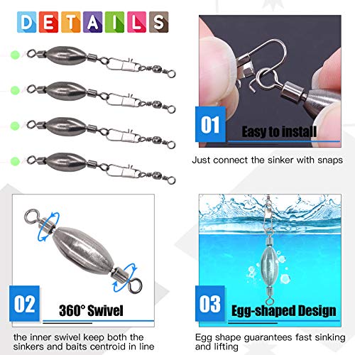image for Glarks 104Pcs 1.5g 2.5g 3.5g 5g 7.5g 10g 15g Quick Set Up Brass Fishin