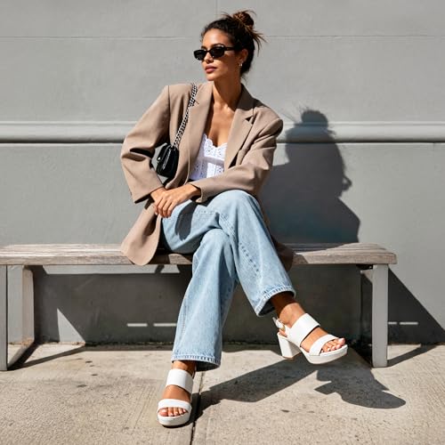 Image of DREAM PAIRS Women's Comfort Chunky Heel Sandals - Platform Block Heels with Adjustable Buckle, Stylish & Comfortable for Daily Wear, Work, & Party Events