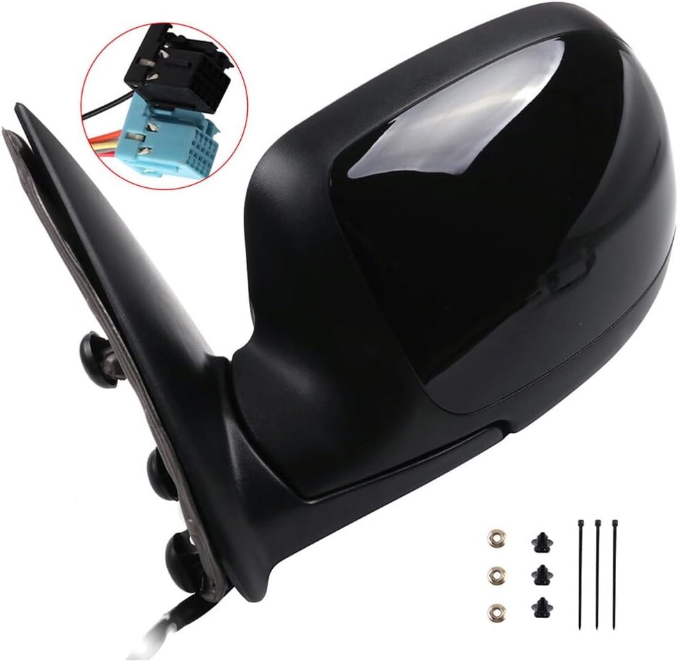 Driver Side Black View Mirrors Fit for 2003-06 For Chevy Silverado 1500 2007 Silverado 1500 Classic Manual Fold Heated Turn Signal Exterior Mirrors 955-675-D67