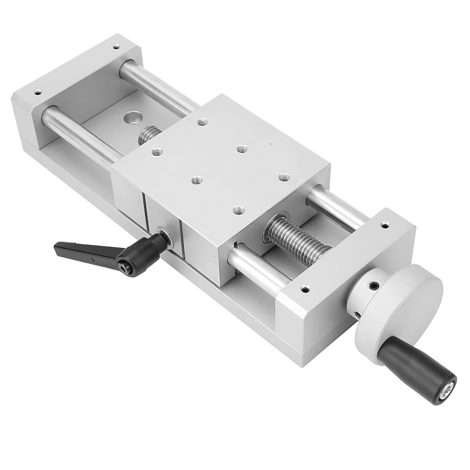 Tavolo Scorrevole Lineare Manuale 150mm Con Binario - Modulo Guida A Vite A Croce 80x80mm Per Precisione