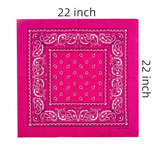 Image of Vamqor 100% Cotton 10 Pack Fine Bandanas