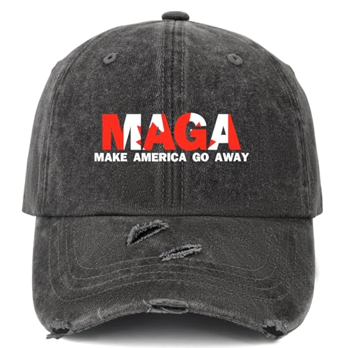 Make America Go Away Hat for Mens Classic Washed Distressed Baseball Caps Next Day Delivery