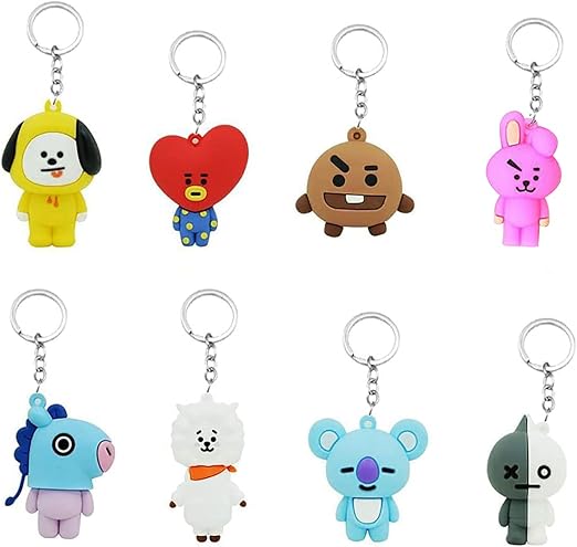 Amazon For Bts 防 少年 キーホルダー Pvc キーチェーン かわいい For Bt21 動物形 携帯 キーホルダー可愛い 自転車 ペンダント バッグ 脱落 紛失防止 取付簡単 応援グッズ おしゃれ 萌えグッズ 軽量 プレゼント ギフト 超かわいいキーホルダー For 防弾少年団 For