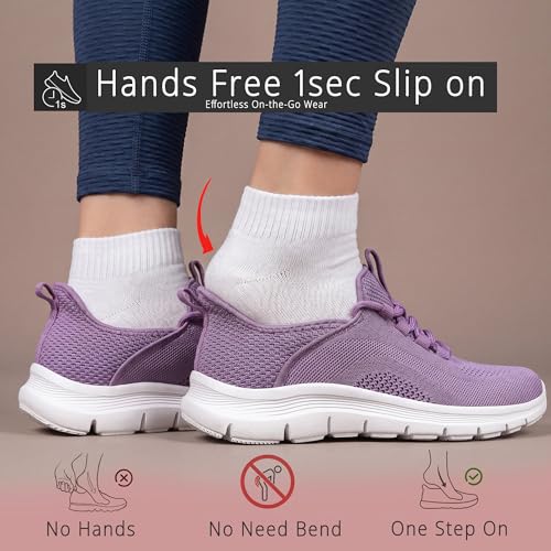 Image of Dannto Women's Slip On Running Sneakers Lightweight Walking Tennis Shoes
