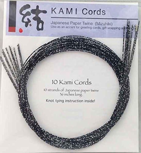 Mountain Valley Black with Silver Speckle MIZUHIKI - Package of 10 Strands