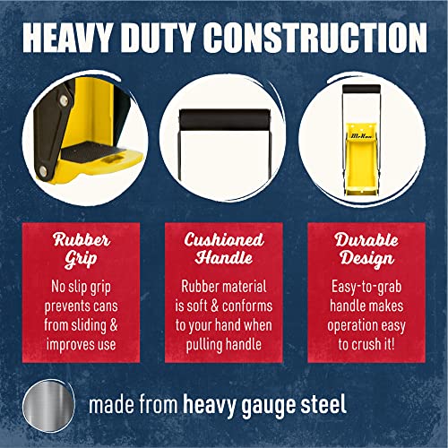 Mckay 12 Oz. Metal Can Crusher, Heavy-Duty Wall-Mounted Smasher For Aluminum Seltzer, Soda, Beer Cans And Bottles For Recycling, Gadgets For Home (Yellow) #TOP6