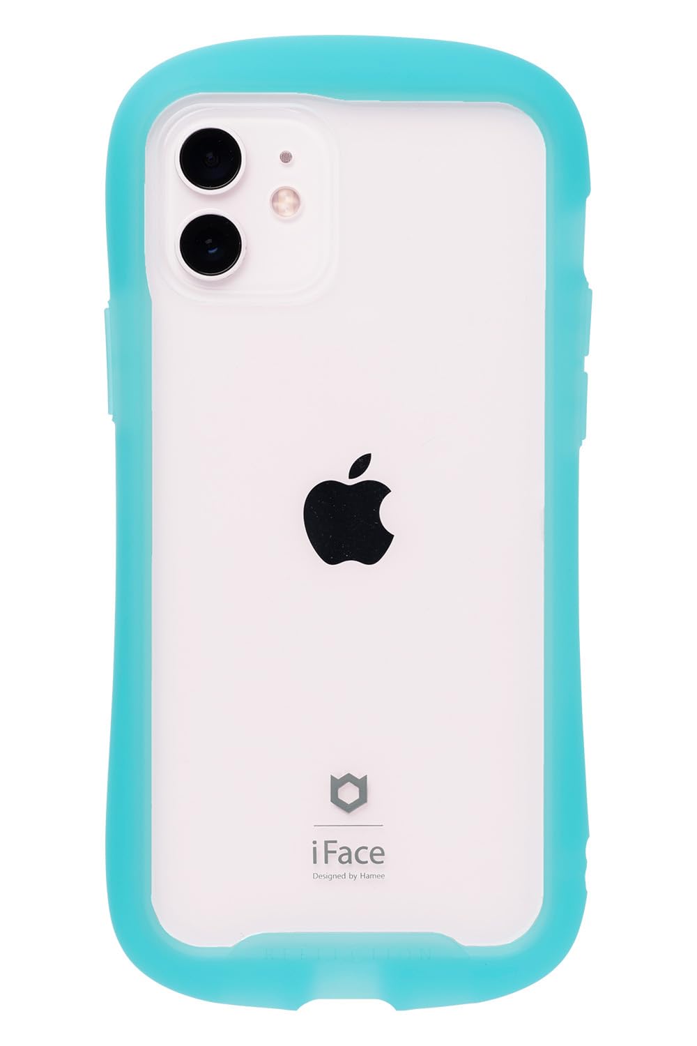 Hamee iFace Reflection Neo iPhone 12/12 Pro ケース クリア 強化ガラス (クリアブルー)【アイフォン12 アイフォン12Pro 透明 カバー 耐衝撃 米国MIL規格取得 ストラップホール付き ネオンカラー 蛍光】