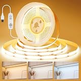 COB LED Streifen USB 1M 608 LED, Lichtband Led Selbstklebend Zuschneidbar, Timer & Speicherfunktion,Dimmbar LED TV Hintergrundbeleuchtung Warmweiß & Kaltweiß,LED Leiste für Spiegel Decke Schrank
