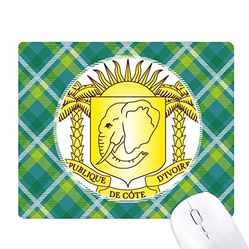Tapis de souris Côte d'Ivoire emblème national vert pour bureau