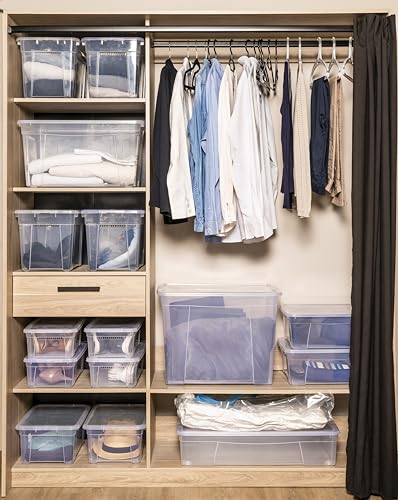 Boîte de rangement avec couvercle pour optimiser les placards du dressing - 6