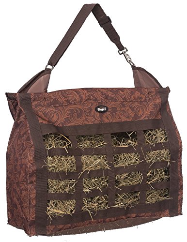 Tough 1 Heavy Denier Nylon Hay Tote Bag in Prints, Tooled Leather Brown