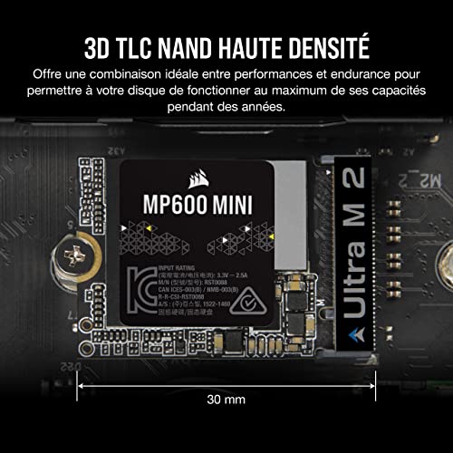 MP600 MINI 1 TB M.2 NVMe PCIe x4 Gen4 SSD – M.2 2230 – Fino a 7.000 MB/sec in Lettura Sequenziale – 3D TLC NAND ad Alta Densità – Ideale Per Steam Deck e Microsoft Surface – Nero - Hdd - Immagine 4