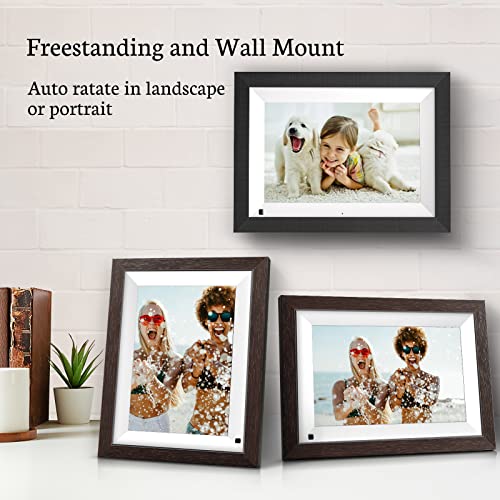 Bsimb Wifi Digital Photo Frame Bundle - 10.1 Inch Black And Wood Effect #TOP4