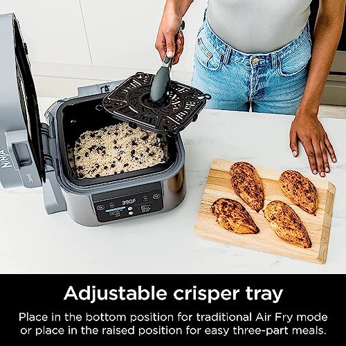 Ninja-SF301-Speedi-Rapid-Cooker-Air-Fryer-6-Quart-Capacity-12-in-1-Functions-to-Steam-Bake-Roast-Sear-Saute-Slow-Cook-Sous-Vide-More-15-Minute-Speedi-Meals-All-In-One-Pot-Sea-Salt-Gray