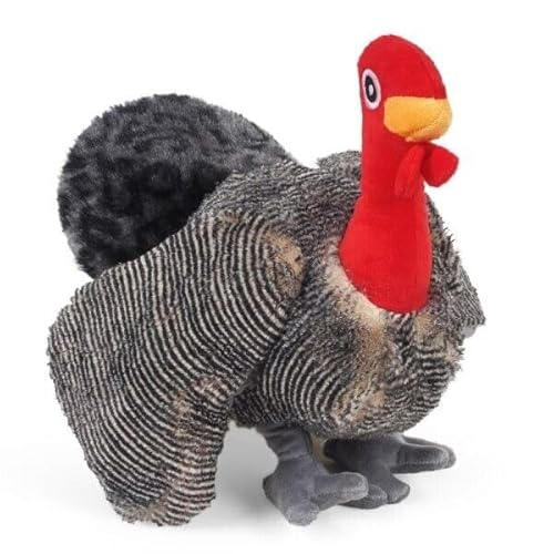 ZOON Dog Toy Squeaker Turkey Gobbles tug of war Plush Fun