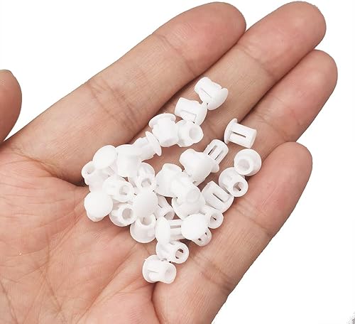 Vista 32 de Tapones de agujero de 1/2 pulgada de plástico tipo empotrado, tapones de orificio a presión para tubo de bloqueo a presión, tapas de rosca, tapas