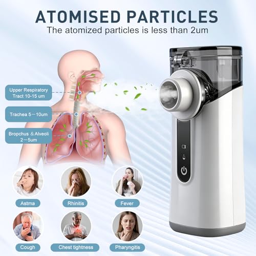 GIPIWYB Pet Nebulizer for Cats and Dogs, Portable Rechargeable Steam Inhaler with Adjustable Mist Mode, Quiet Atomizer for Pet Respiratory Care, Easy to Use for Home & Travel