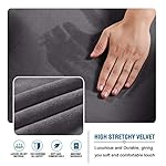 H.VERSAILTEX Real Velvet Futon Cover Armless Sofa Covers Sofa Bed Covers Stretch Futon Couch Cover Sofa Slipcover Furniture Protector Thick Soft Velvet Fabric Form Fitted Stay in Place, Grey - Image 3