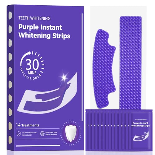 Purple Teeth Whitening Strips - Professional-Grade Whitening, Effectively Removes Stains ...