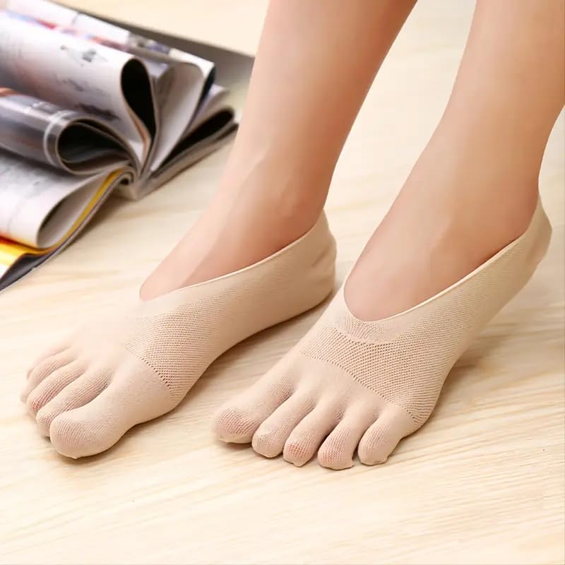 Women's Running Socks – Solid Toe, Five Finger Athletic Socks for Workouts