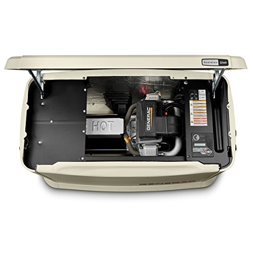 Generac 7043 Home Standby Generator 22Kw/19.5Kw Air Cooled With Whole House 200 Amp Transfer Switch, Aluminum #TOP5
