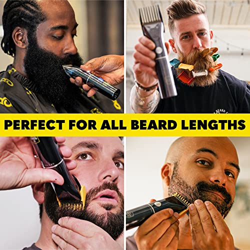 Beard Club Pt45 Beard Trimmer For Men - Electric Cordless Rechargeable Beard & Hair Trimmer - High Power 7000 Rpm - 8 Color Guides, 45 Unique Trim Lengths - Extra Sharp Mower Blades - Travel Lock #TOP5