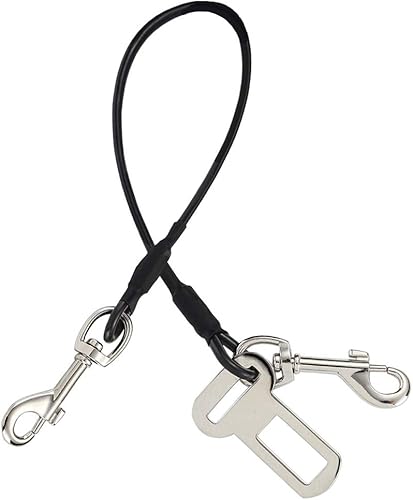 ACBungji Cinturón de seguridad para coche para mascotas, perros y gatos, hebilla de cierre de correa, arnés de sujeción de correa sin masticar,