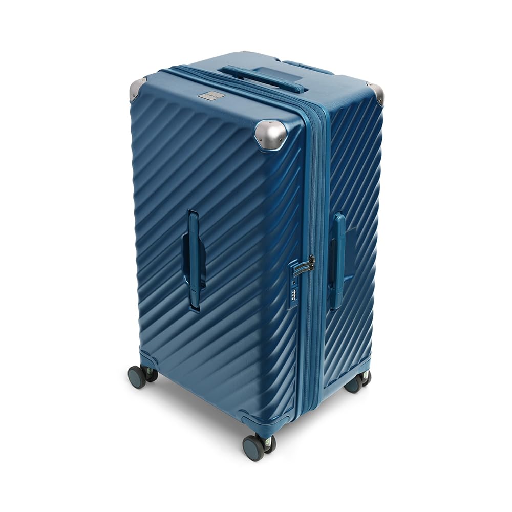 CarryOn Trunk – Zestaw 2 twardych walizek podróżnych M + L z poszerzeniem i zamkiem TSA (Niebieski, Duży)
