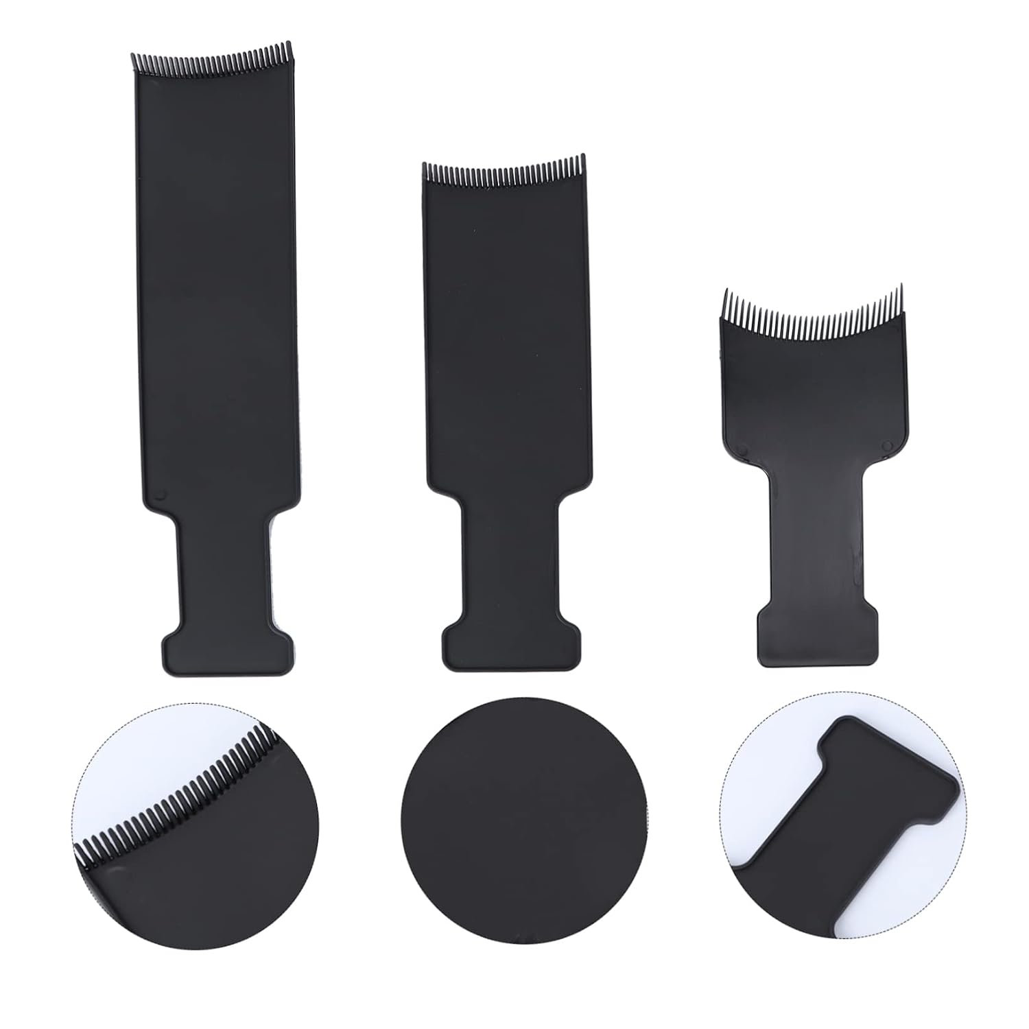 OUNONA 3Pcs Hair Coloring Comb for DIY Hairdressing Black Tint Brush Tool for Salon Home Use Prevents Hair Dye From Touching Hair Brush for Safe Styling