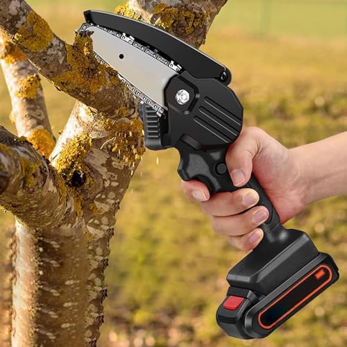 Mini Motosega A Batteria 48V Ricaricabile Con 2 Batterie, Motosega Elettrica Portatile Lama 4 Pollici Per Potatura Alberi E Rami, Sega Elettrica A Una Mano Con Valigetta - 4