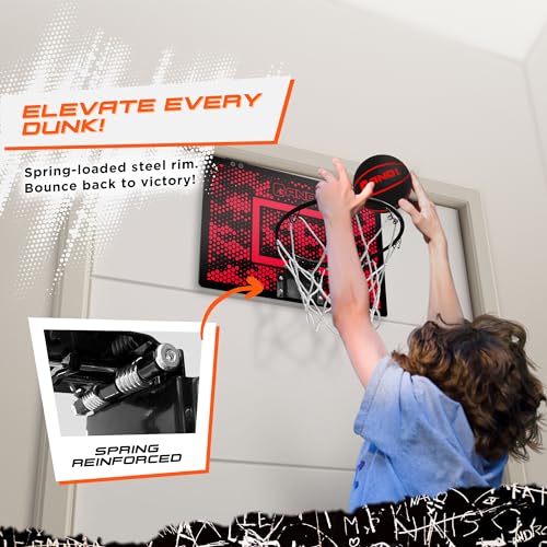 image for AND1 Mini Basketball Hoop: 18”x12” Pre-Assembled Portable Over The