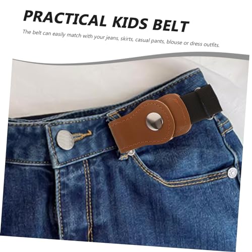 KESYOO 2pcs Elastic Waist Belt Stretchy No Buckle Waistband for Boys Jean Dress Pants Comfortable Fashion Accessory3