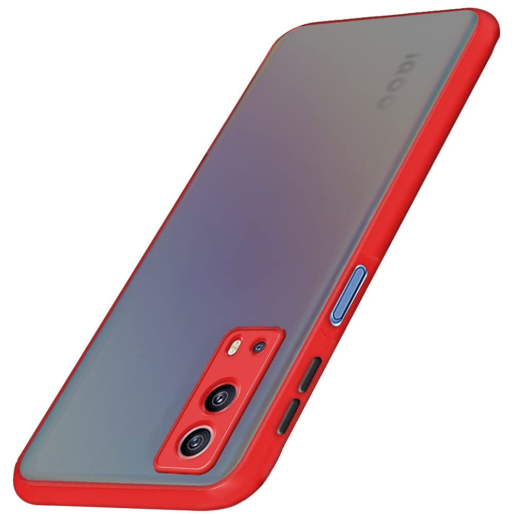TheGiftKart Back Cover for iQOO Z3 5G (TPU, Poly Carbonate | Red)