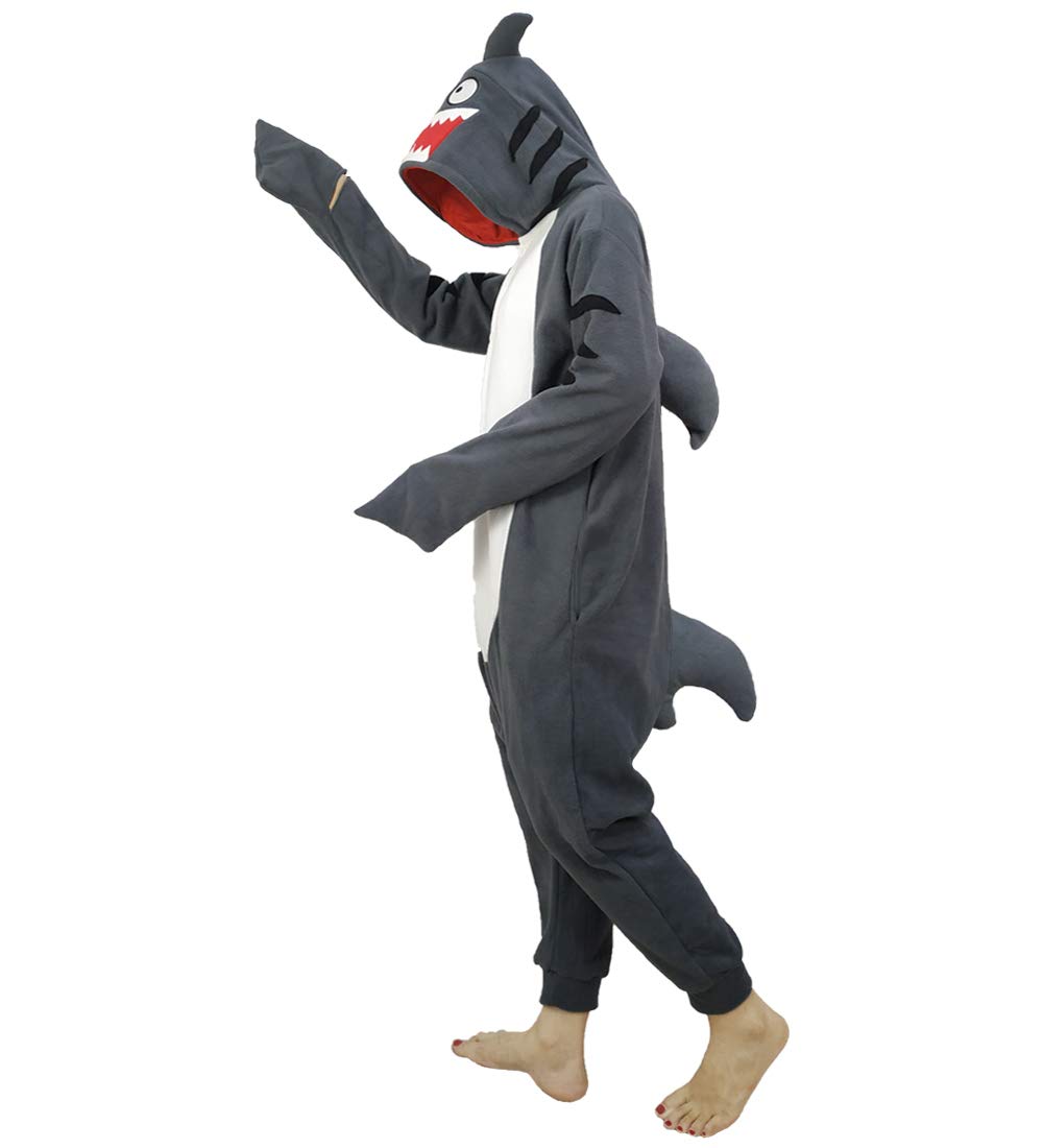 Dressfan - Pijama unisex con diseño de tiburón, color gris - Multi - S
