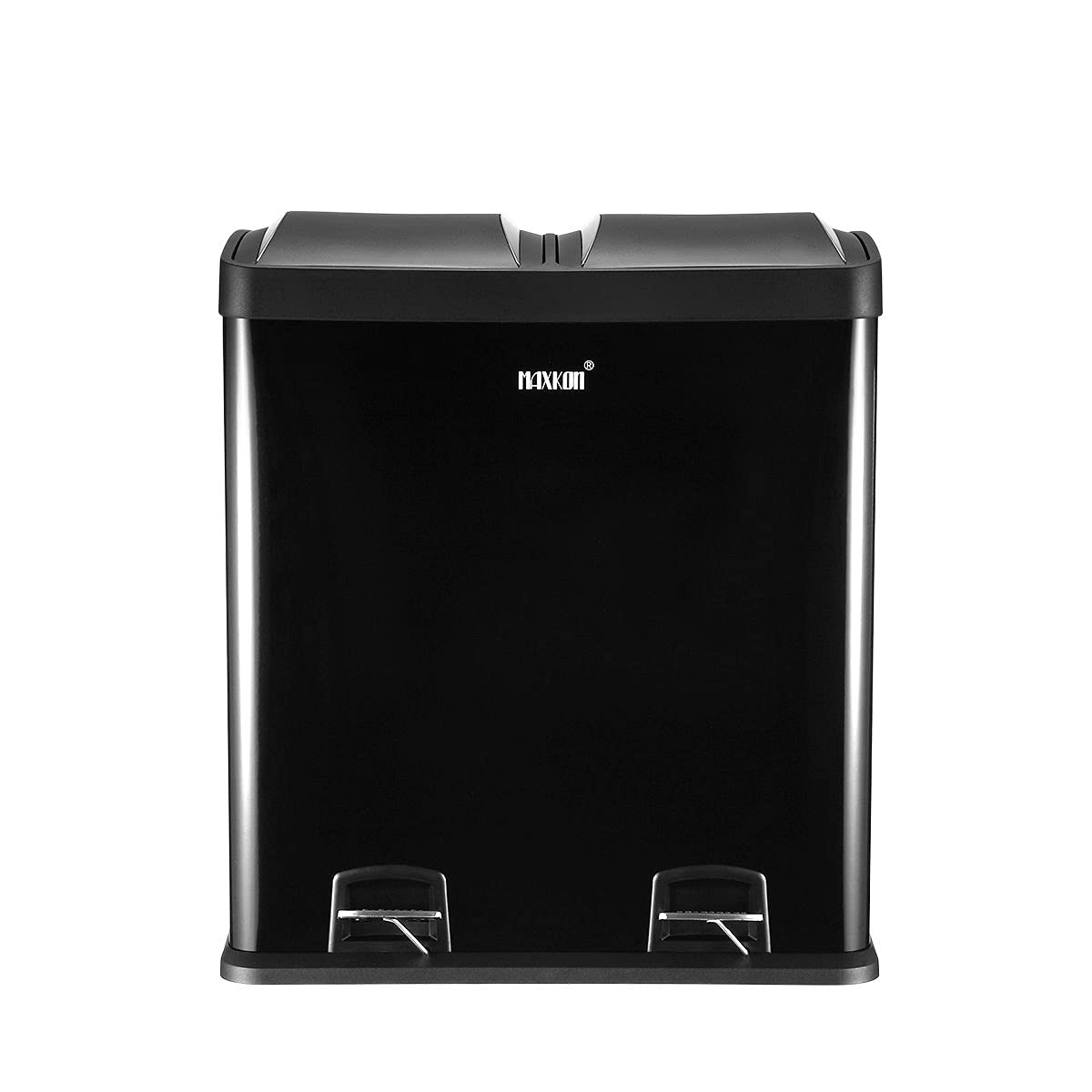 Maxkon 60L Recycle Bin Pedal Rubbish Bin Dual Kitchen Waste with Double