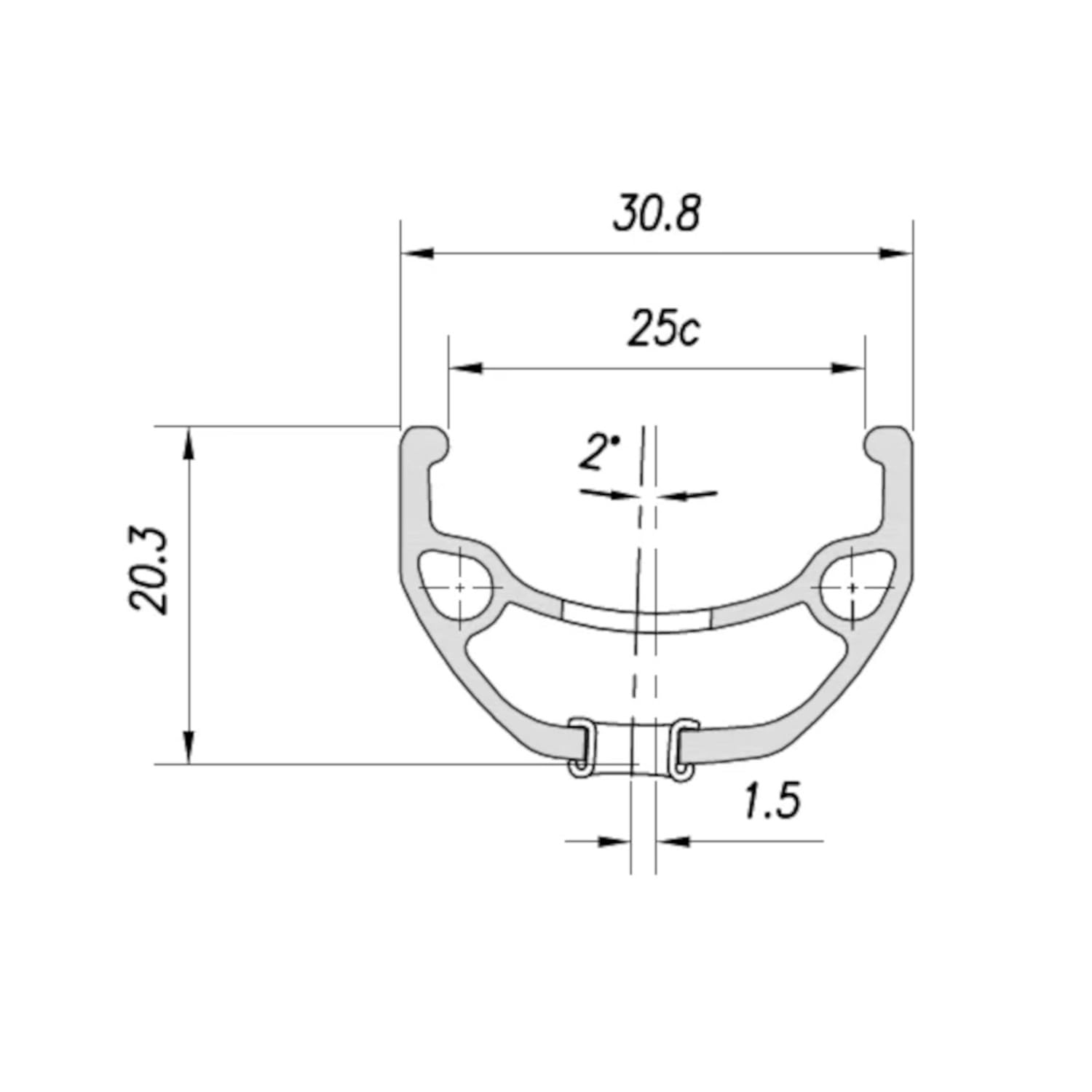 Jante Mach1 KargoL en 20 pouces pour vélo électrique, Longtail et Cargo, en noir, œillets, 13G, pour frein à disque, vélo électrique, Pedelec