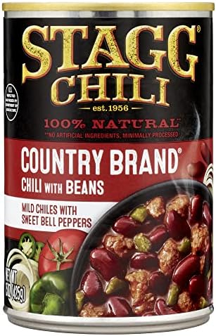 Stagg Country Brand Chili with Beans, 15 Ounce (Pack of 12)