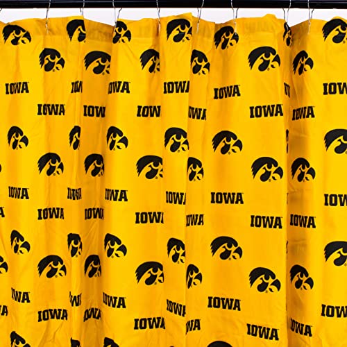 Image of College Covers Everything Comfy Iowa Hawkeyes Bright and Colorful Shower Curtain Cover