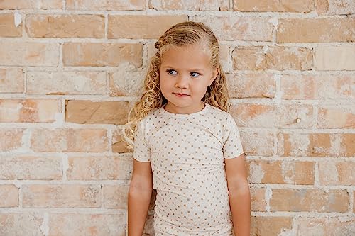 Copper Pearl Two Piece Short Sleeve Toddler Pajamas PJ Sets for Boys and Girls - Adorable Pattern Summer Pajamas Shorts to Keep Cool While Sleeping, Size 12 Months to 5T - Hunnie4