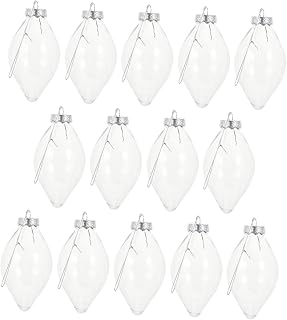 EXQUIMEUBLE 24 Peças Lâmpada Garrafa De Doces Decoração De Árvore De Natal Pendurado Recipientes De Lâmpada De Plástico Transparente Bola Enchível Frasco De Armazenamento De Doces Garrafa De
