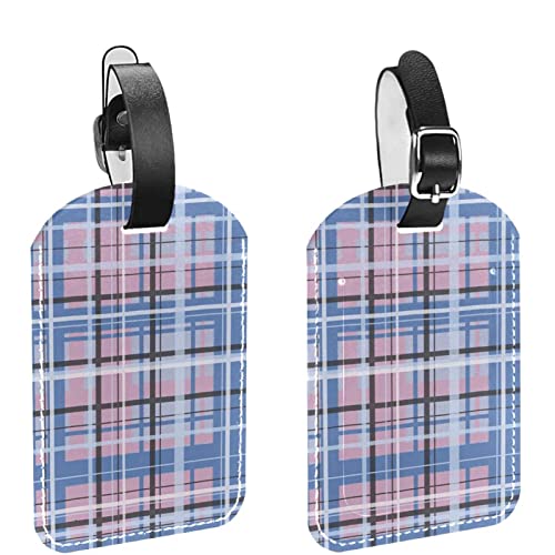 Étiquette d'intimité en cuir texturé lot de 2 premium pour sécuriser votre sac de voyage chic