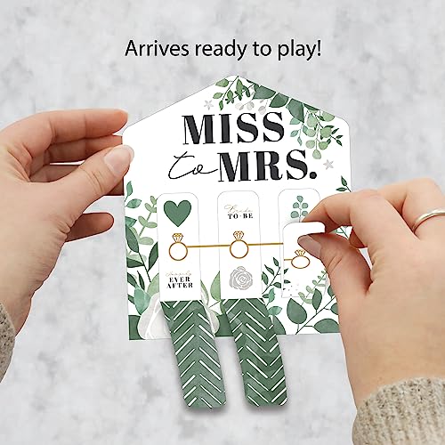 Juego de Cartas Boho Botanical Bride - Tarjetas con Pestañas para Jugar 3 en Raya, Temática Verde y Bodas, Set de 12 Unidades miniatura 2