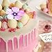 ISAKEN 100 Piezas Comestibles de Flores para Tartas de Boda, Toppers de...
