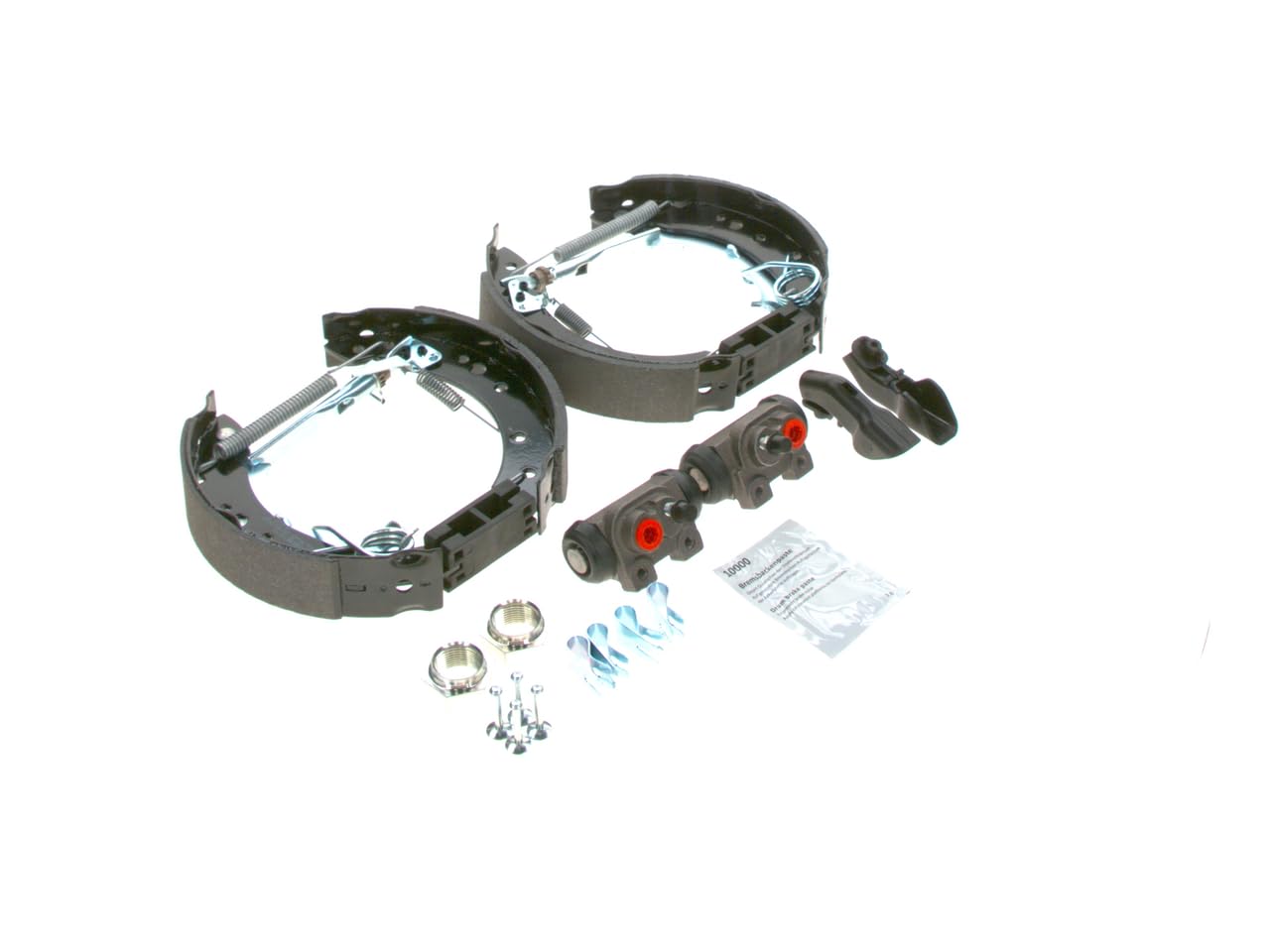BOSCH Kit ganasce freno 0204114614 | Kit freno a tamburo posteriore, 2 cilindri freno a ruota, 4 ganasce freno