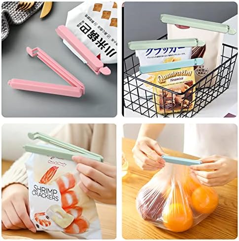 20 Pcs Food Clips, Plastic Food Bag Sealing Clips Anti-Oxidation Food Clips Bag Clips for Food Storage, Kitchen, Travel, Camping (6.1 inch and 4.7 inch)